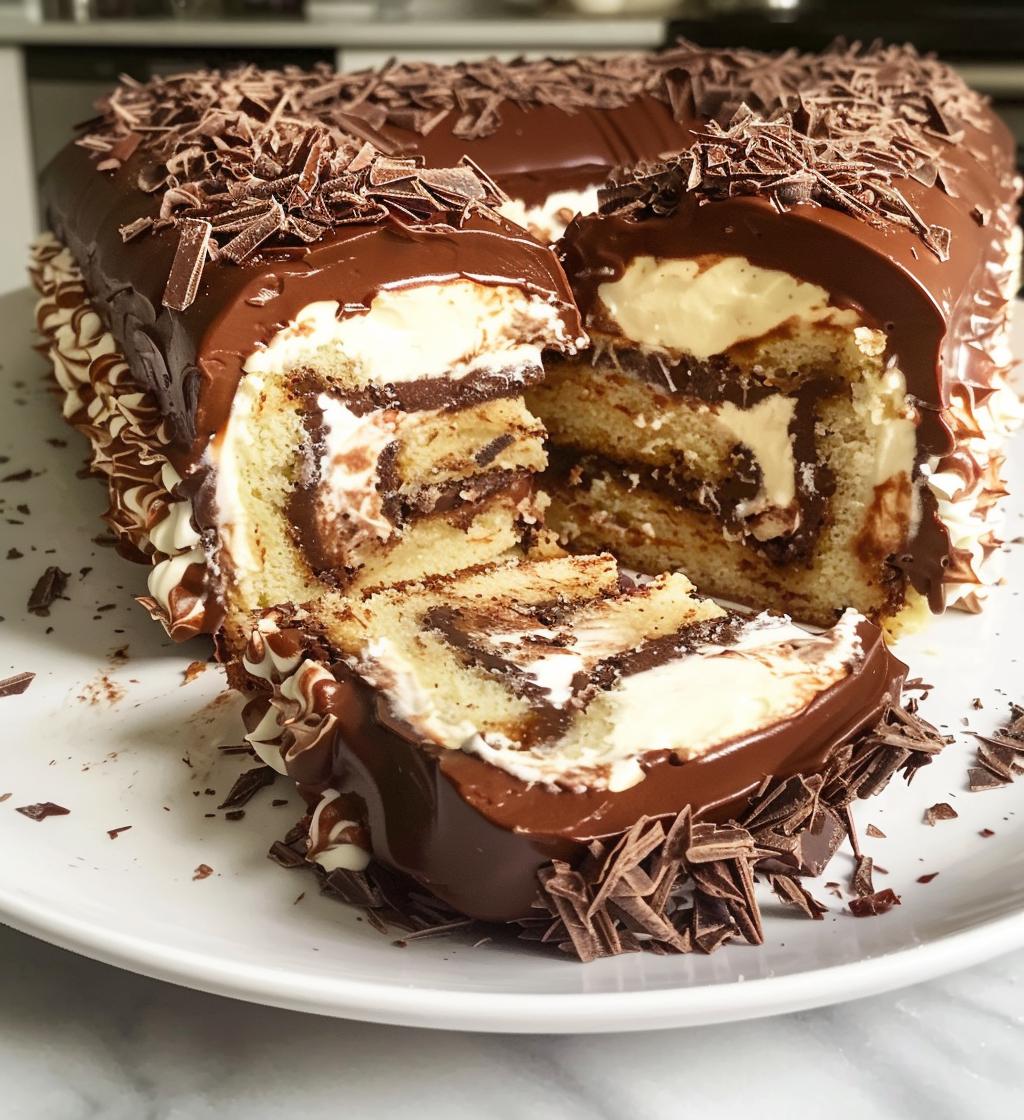 Yule log cake - detail 1