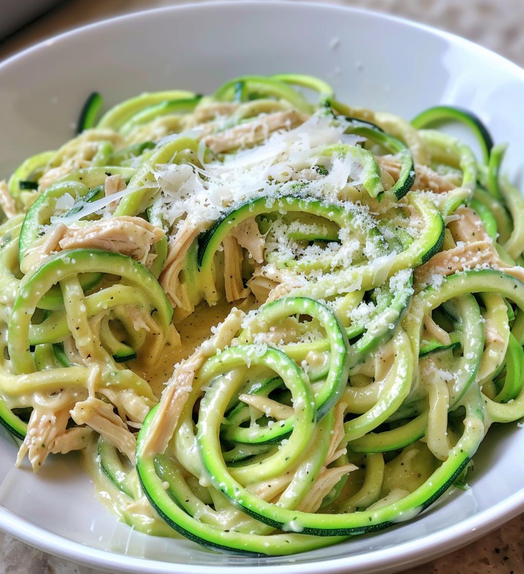 Zucchini Noodle Chicken Alfredo - detail 1
