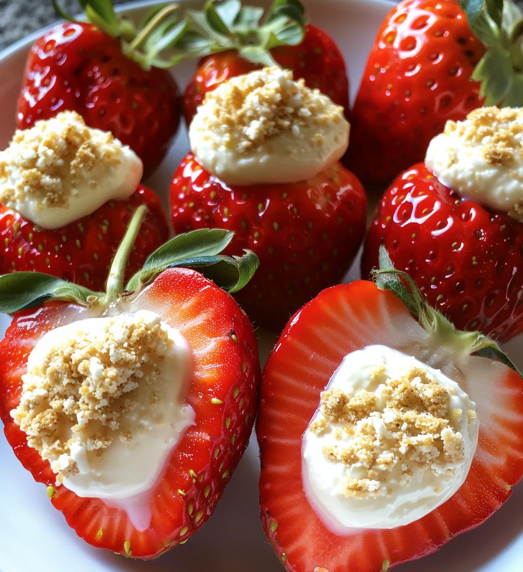 Cheesecake Stuffed Strawberries - detail 1