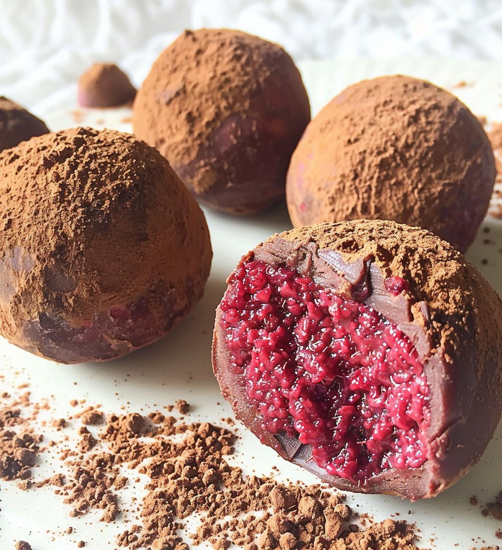 Raspberry Truffles - detail 1