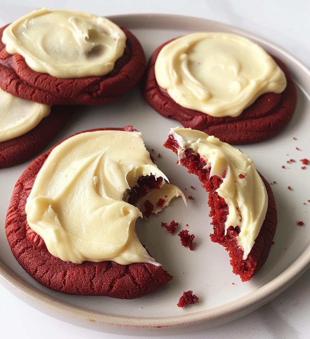 Red Velvet Cookies with Cream Cheese Frosting - detail 1