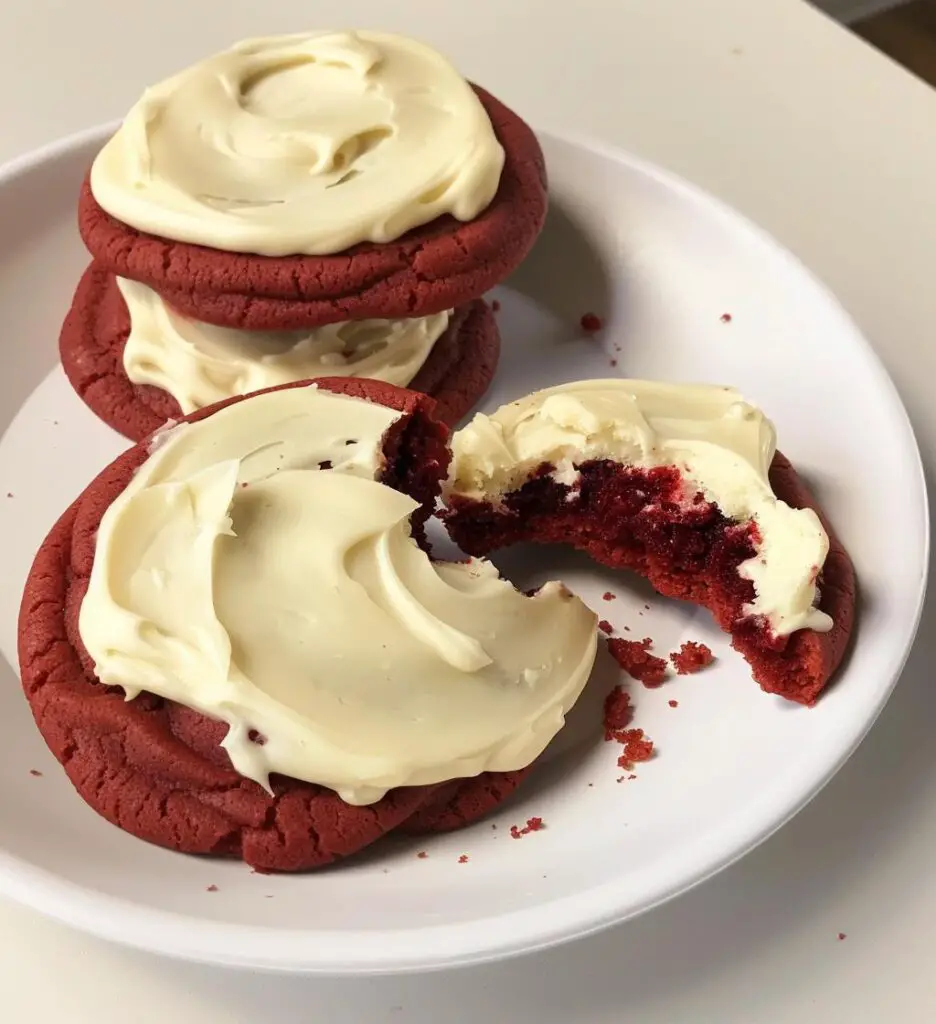 Red Velvet Cookies with Cream Cheese Frosting