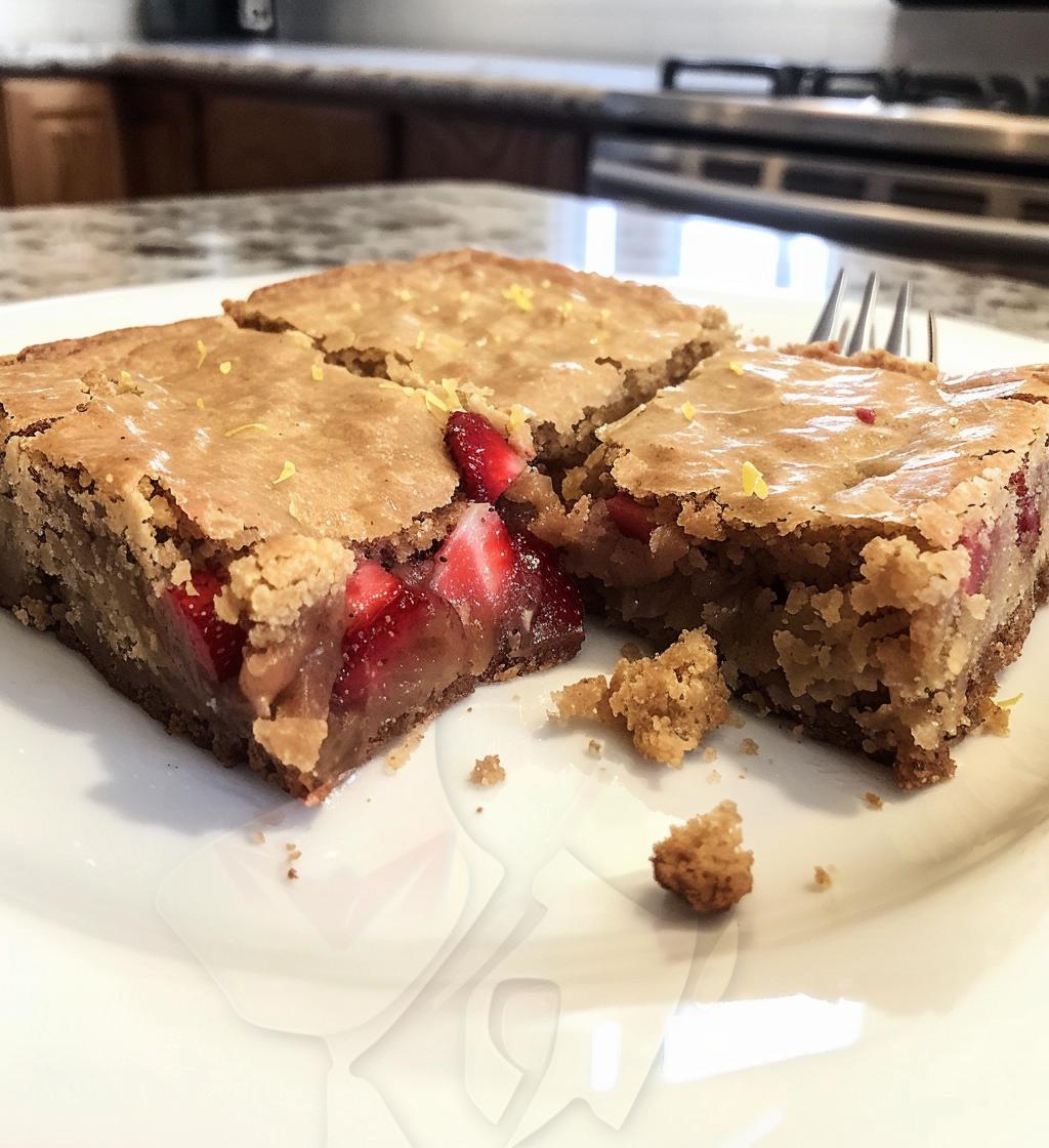 Strawberry Lemon Blondies - detail 1